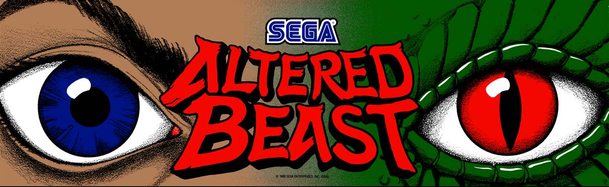 Altered Beast arcade marquee sticker 3" x 10.5" Buy 3 stickers, GET ONE FREE! 