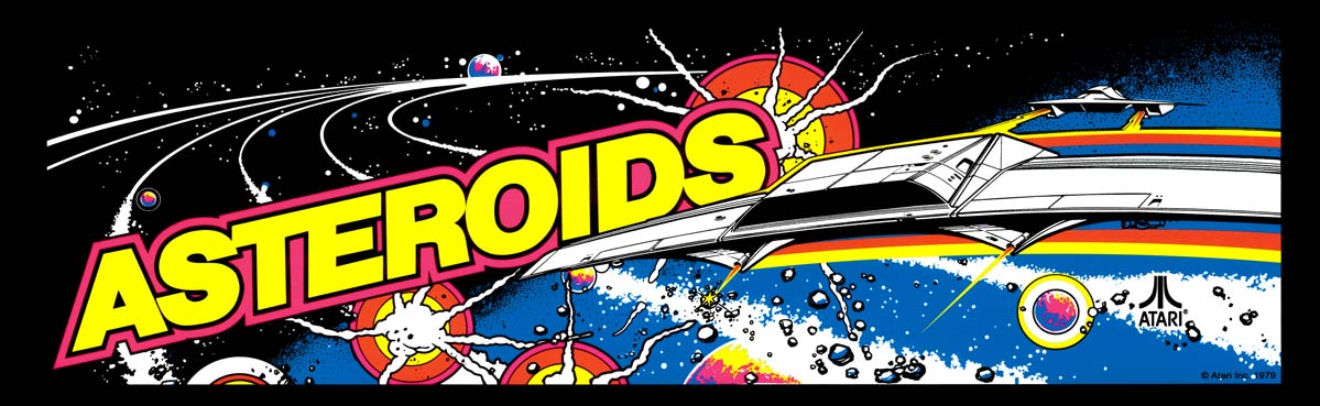 Asteroids arcade marquee 