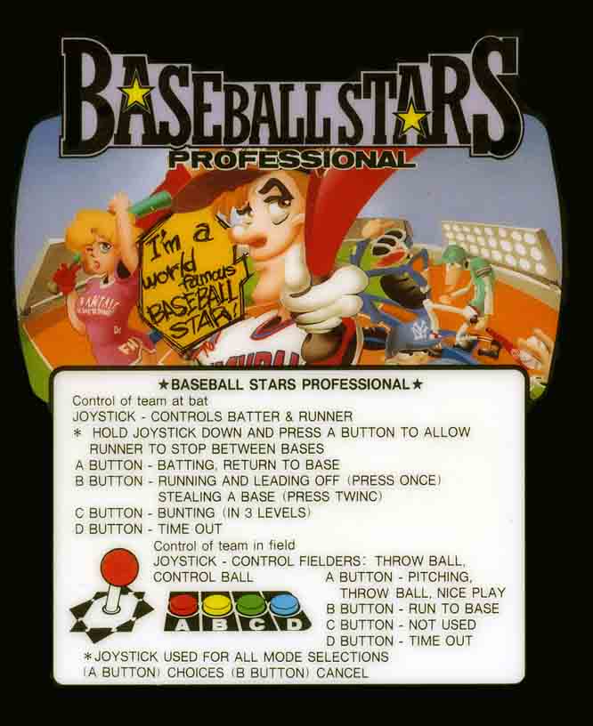 Baseball Stars Professional Arcade Marquee - 4.44