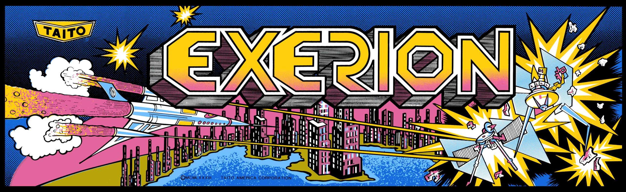 Zaxxon Arcade Marquee 26" x 8" 