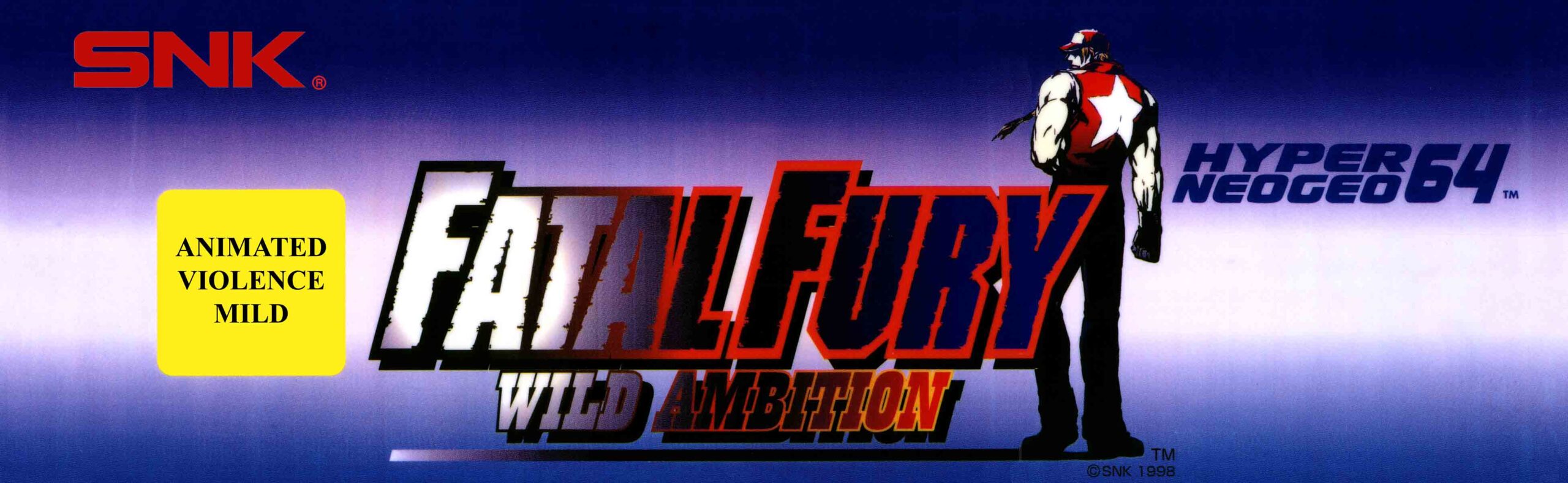 Fatal Fury Wild Ambition Arcade Marquee - 26 x 8 - Arcade Marquee Dot Com