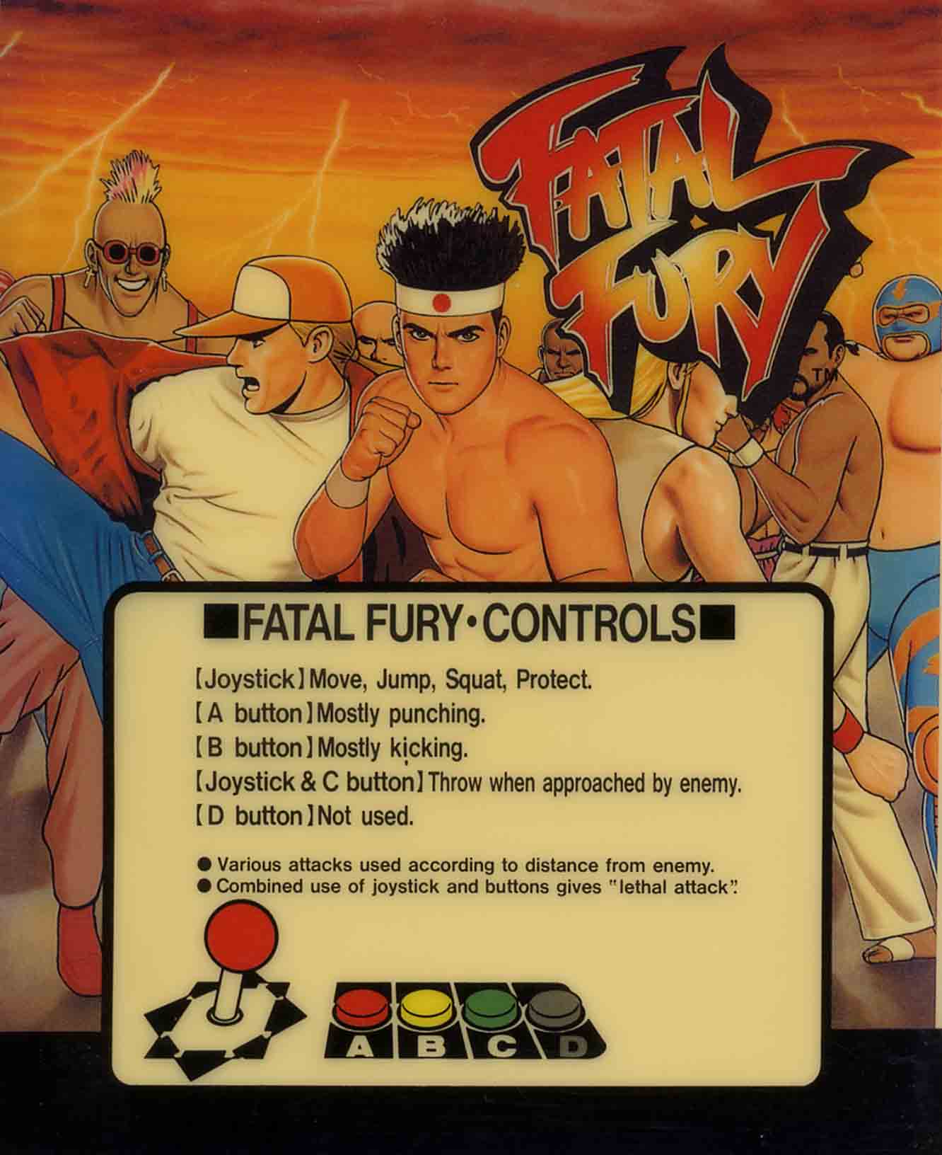 Fatal Fury Wild Ambition Arcade Marquee - 26 x 8 - Arcade Marquee Dot Com