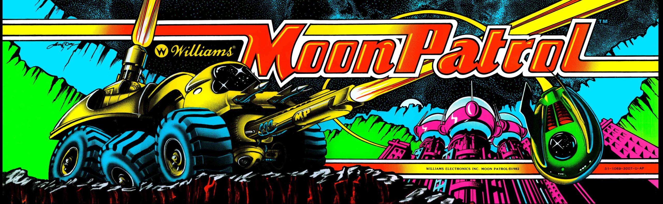  Moon Patrol Arcade Marquee 26″ x 8″