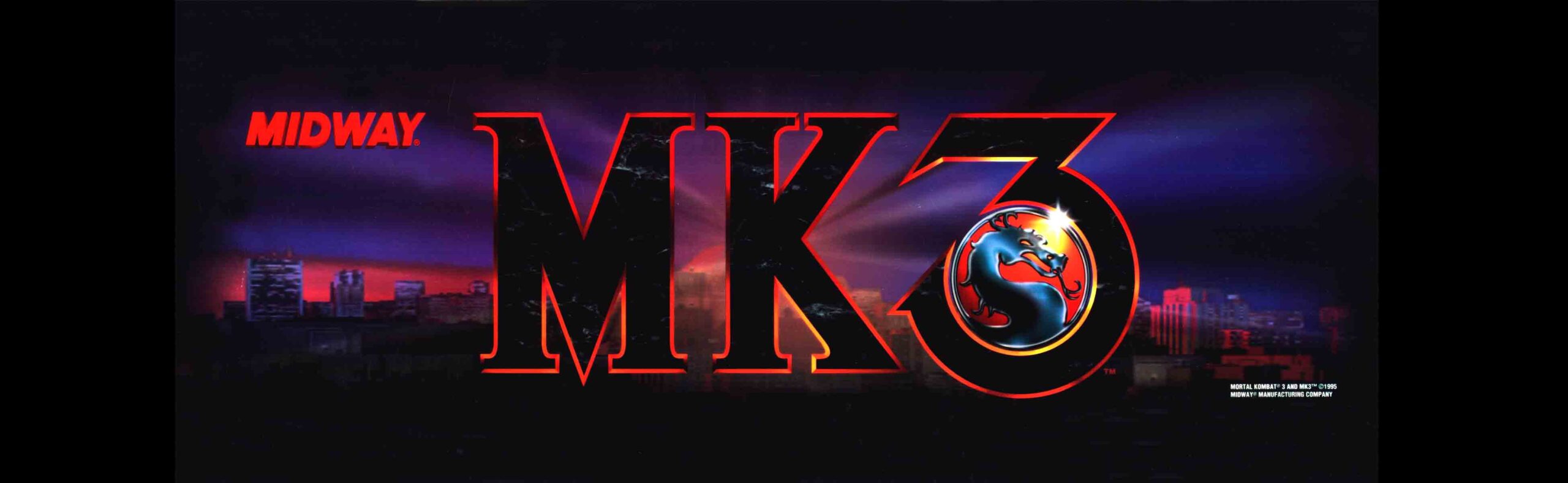 Mortal Kombat Arcade Marquee 25" x 7.5" 