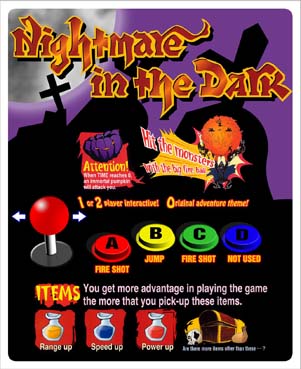 Nightmare in the Dark Arcade Marquee - 4.44