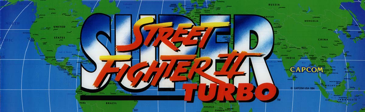 Street Fighter 2 Turbo Marquee FRIDGE MAGNET 1.5 x 4.5 inches arcade 