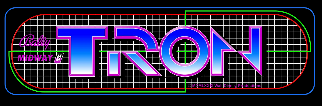 Tron B Arcade Marquee - 26" X 8" - Arcade Marquee Dot Com