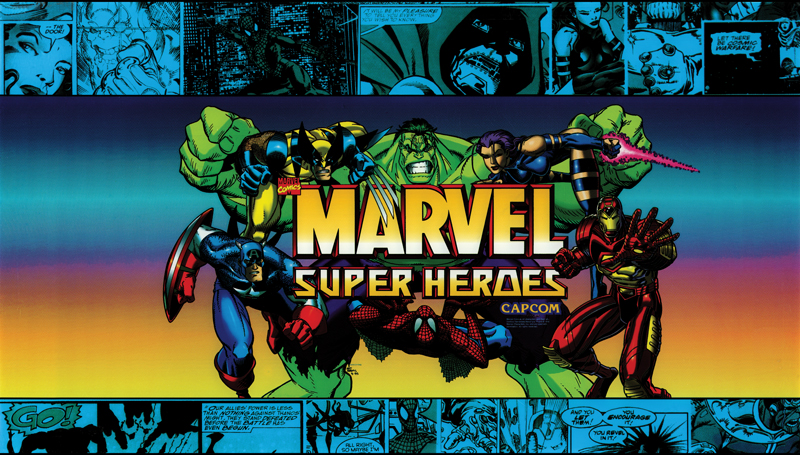 Marvel Super Heroes Arcade Marquee 26″ x 8″ 