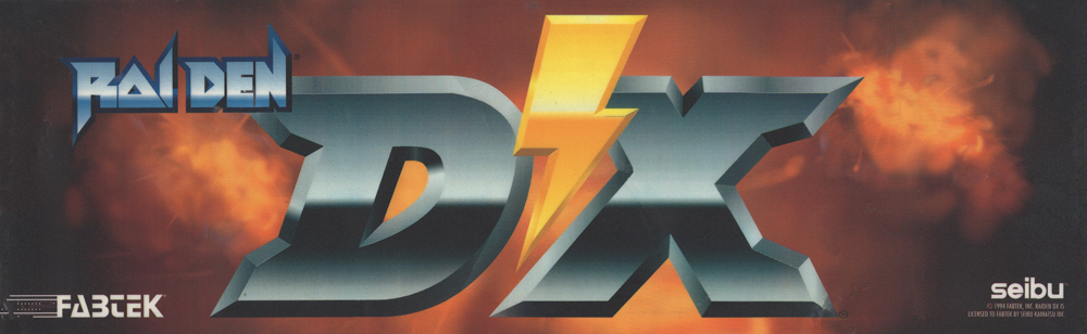 Raiden DX Arcade Marquee – 26″ x 8″