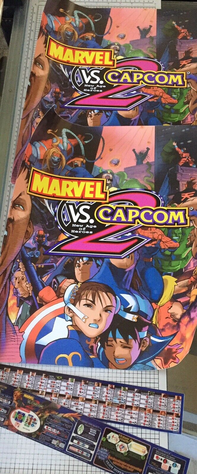 Marvel Vs Capcom 2 Arcade Side Art And Moves List - Arcade Marquee Dot Com