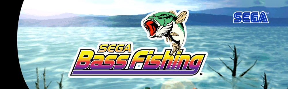 Bass Fishing Sega Arcade Marquee - 26 x 8 - Arcade Marquee Dot Com