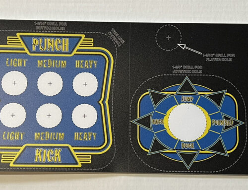 Capcom Laminated Button Layout Arcade Control Panel Overlay